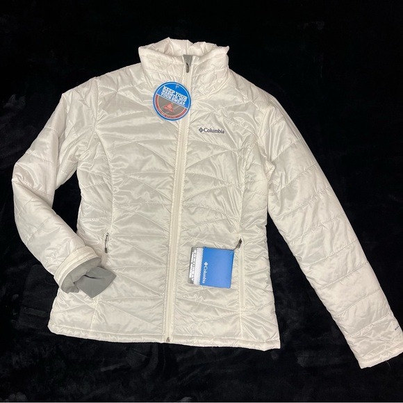 Columbia Jackets & Blazers - NWT Columbia Mighty Lite III Omni-Heat Jacket in White -  Sz L